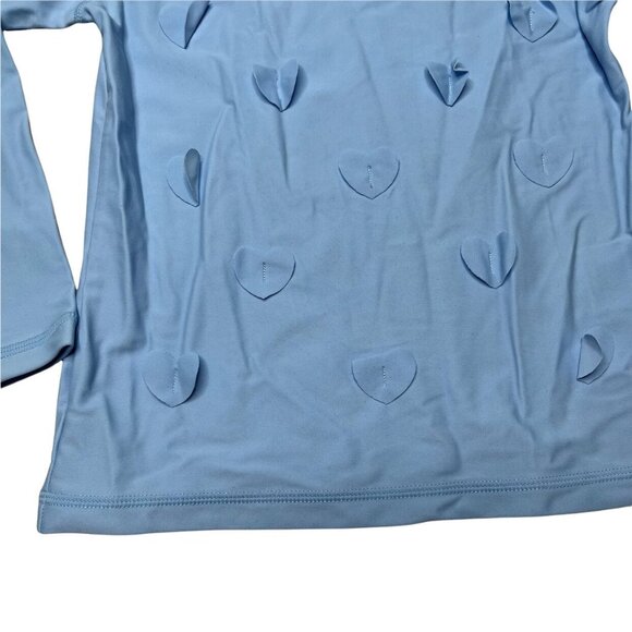 Hanna Andersson Heart Rash Guard Swim Top Girls Light Blue Long Sleeve Size 5 - Picture 6 of 7